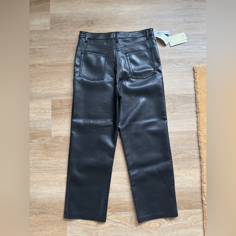 NWT Wilfred Melina Cropped Leather Black Pants - Picture 11 of 11
